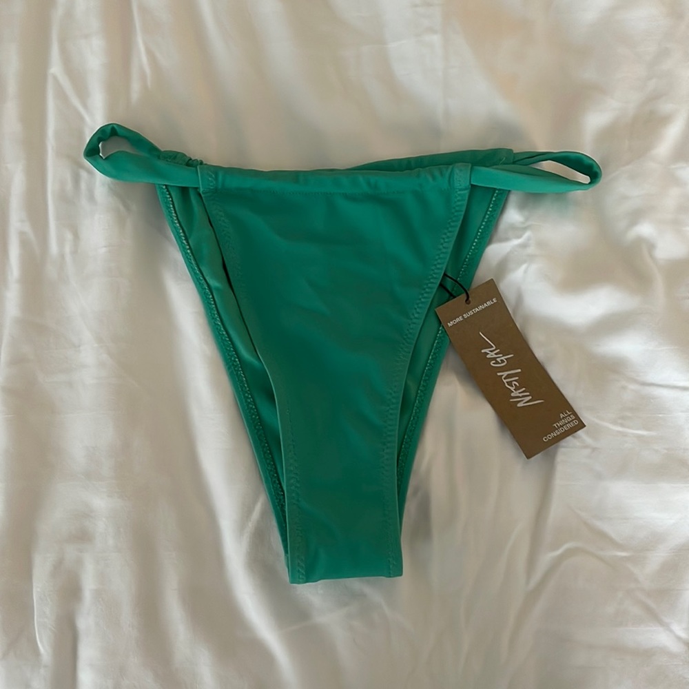 Nasty gal green bikini bottoms. NEW WITH TAGS
